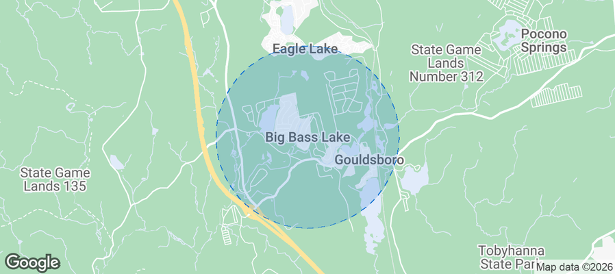 Big Bass Lake Airbnb map